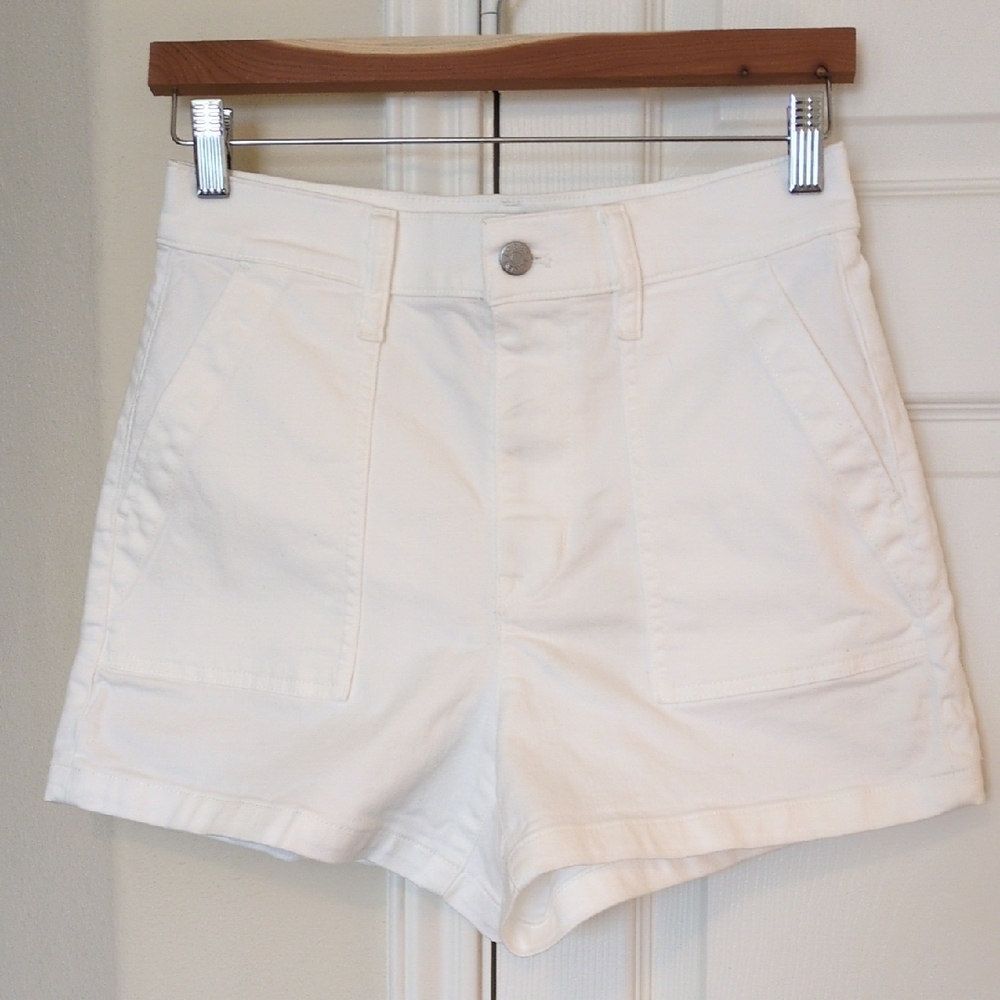 J. Crew High Waist White Shorts